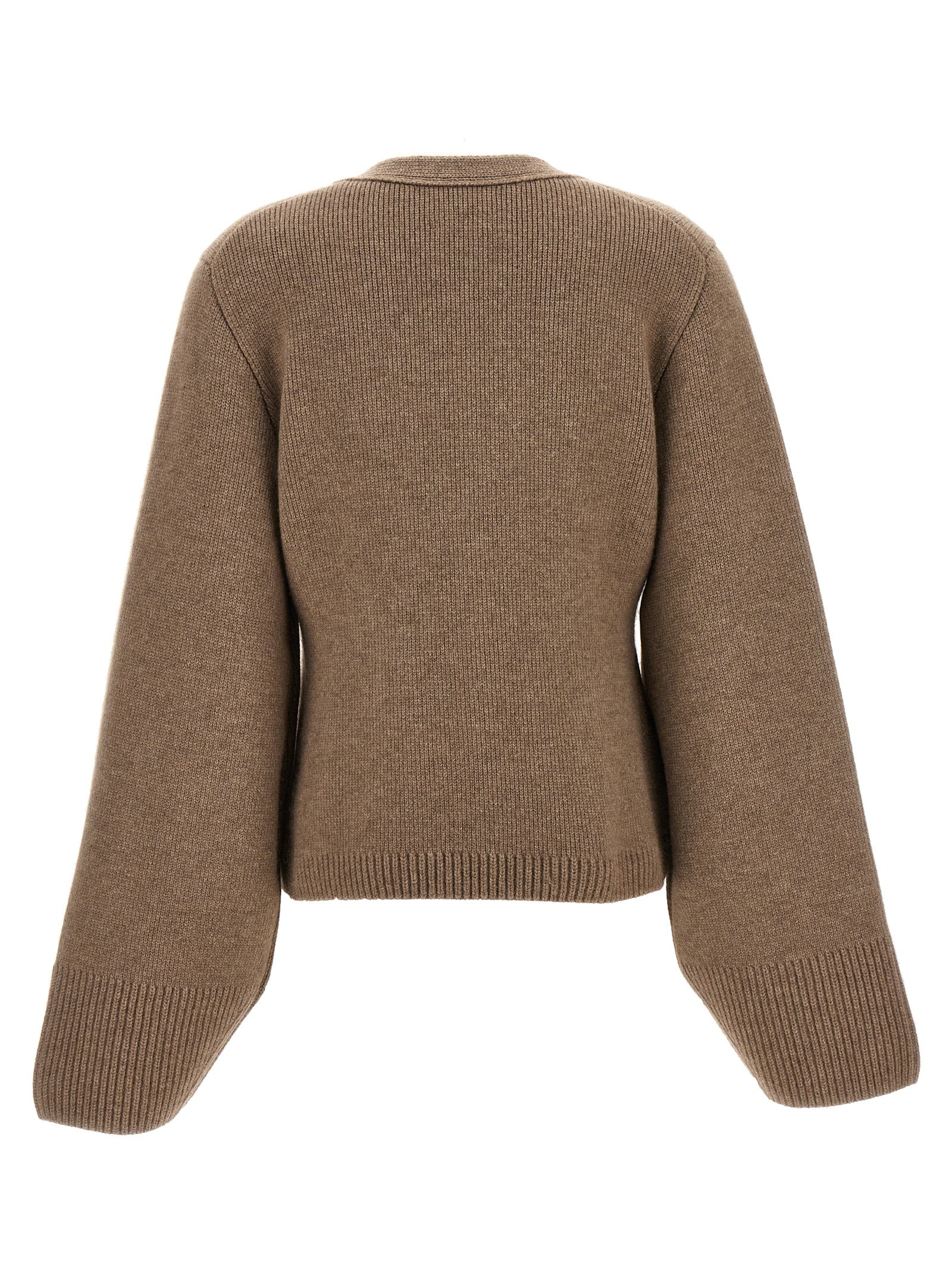Khaite Brown Cashmere Cardigan