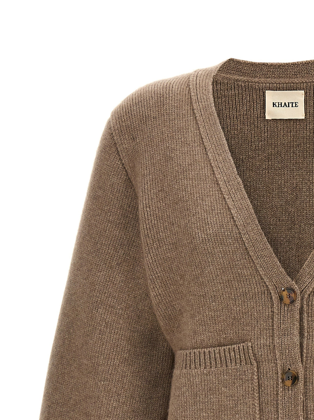 Khaite Brown Cashmere Cardigan