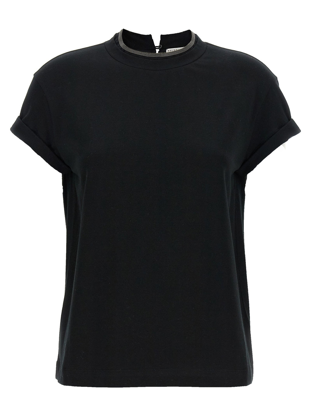 Brunello Cucinelli Black Cotton T-Shirt