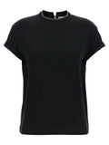Brunello Cucinelli Black Cotton T-Shirt