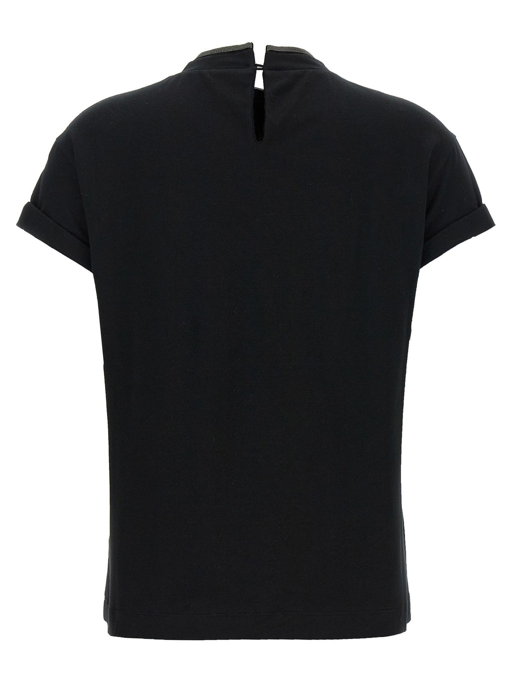 Brunello Cucinelli Black Cotton T-Shirt