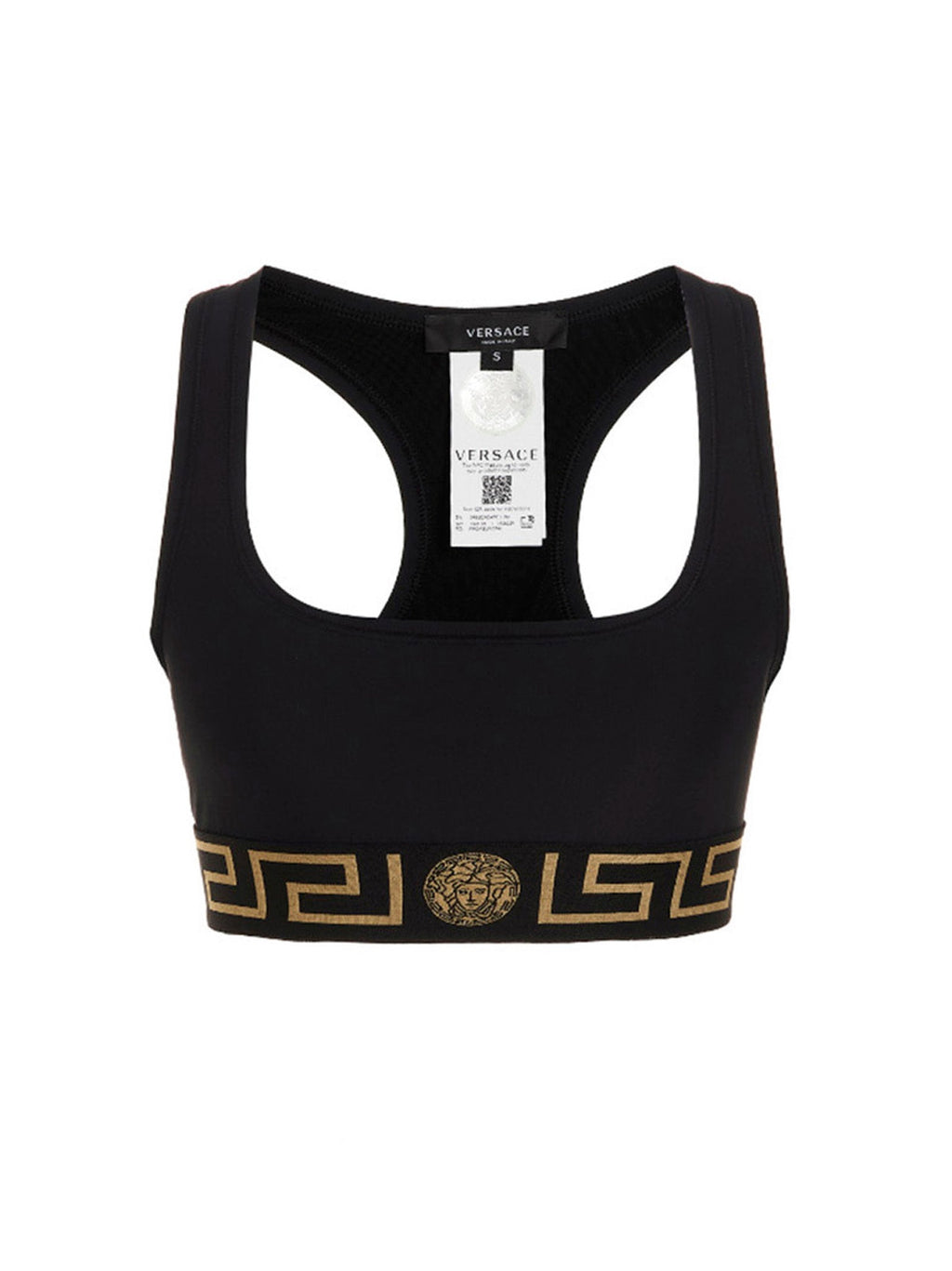 Versace Black Polyamide Sport Bra