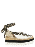Stella McCartney Beige Cotton Wedge Sandals