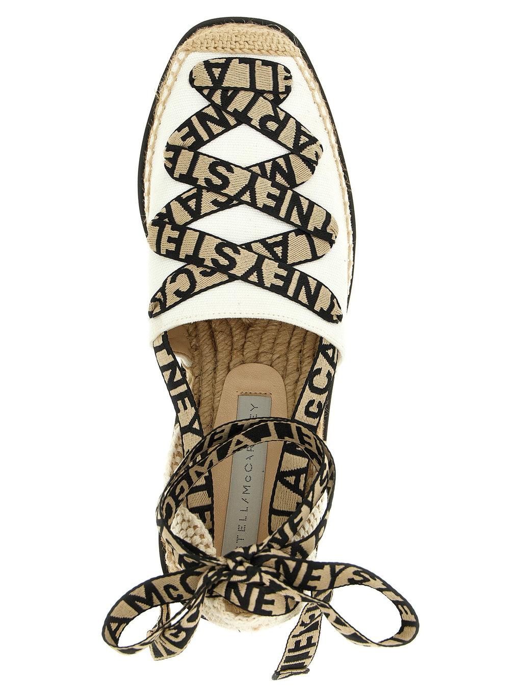 Stella McCartney Beige Cotton Wedge Sandals