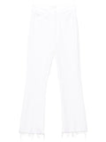 Mother Denim White Cotton Flared Jeans