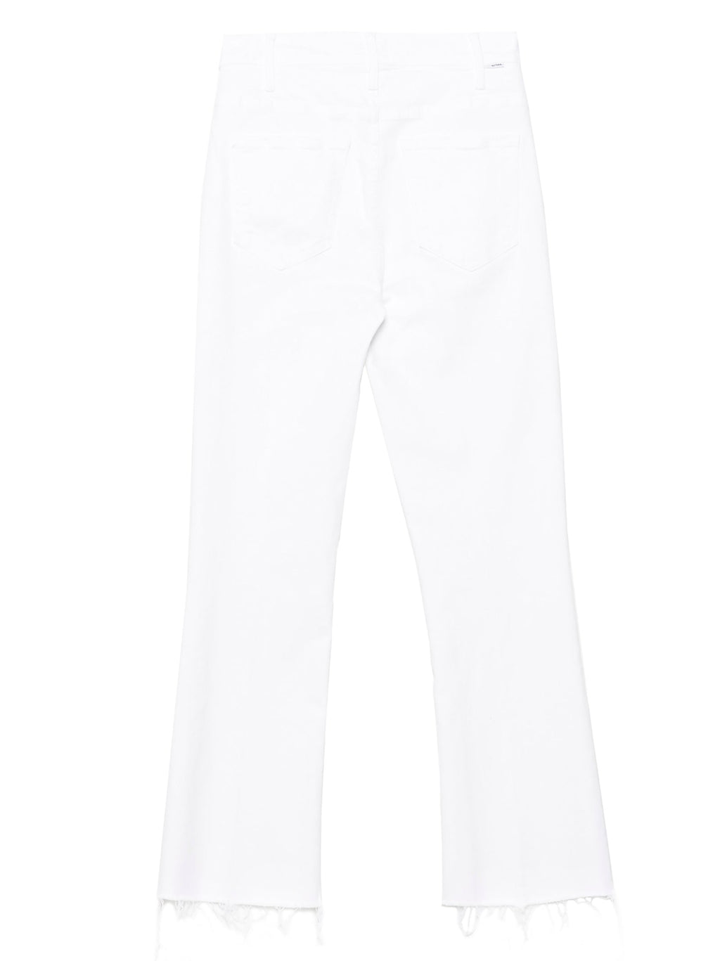 Mother Denim White Cotton Flared Jeans