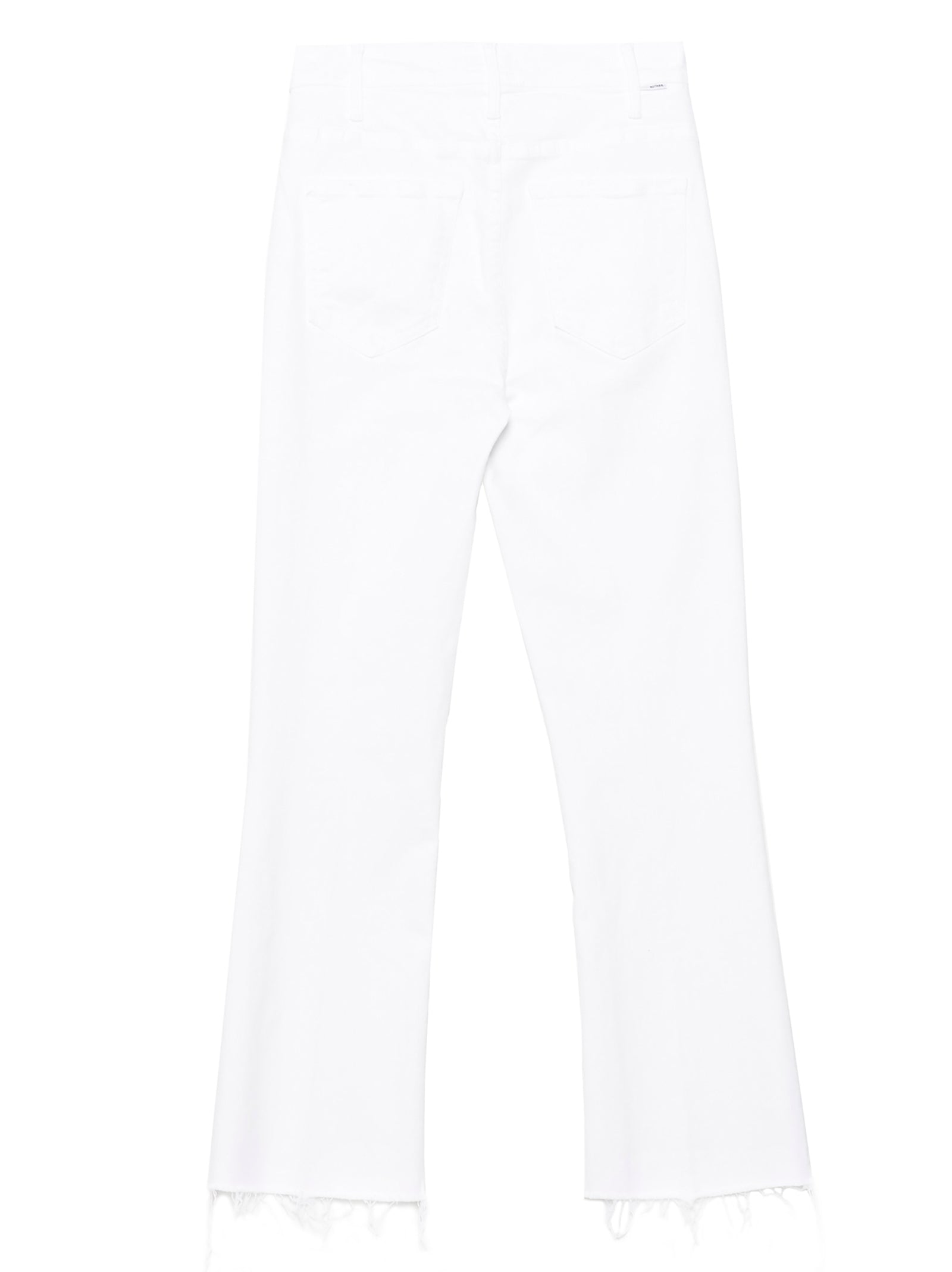 Mother Denim White Cotton Flared Jeans