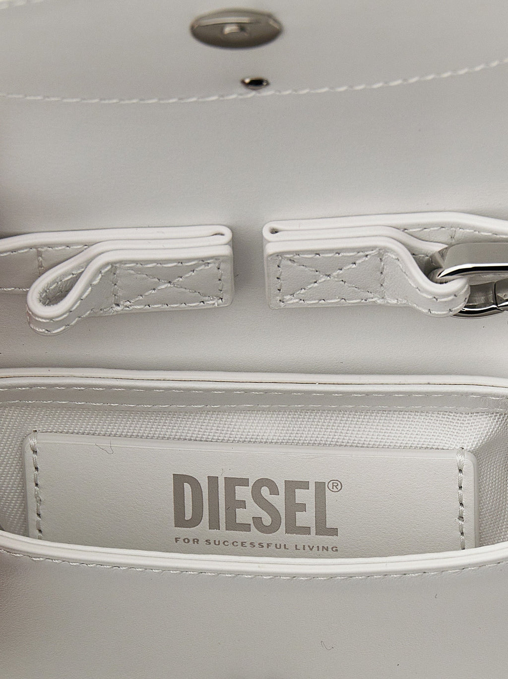 Diesel White Cowhide Handbag