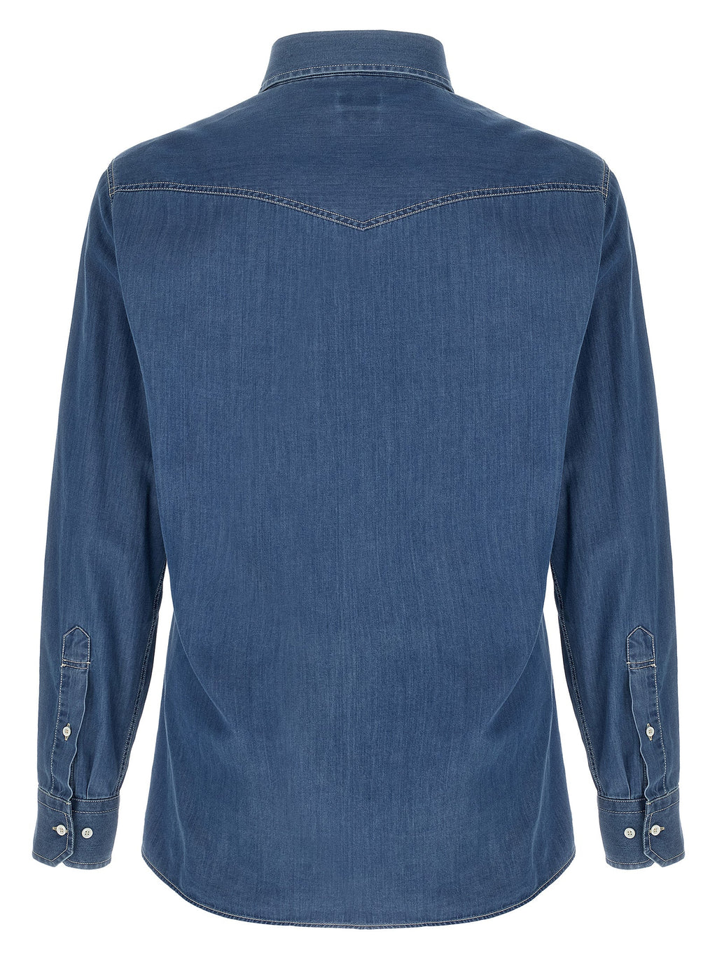 Brunello Cucinelli Blue Cotton Blouse