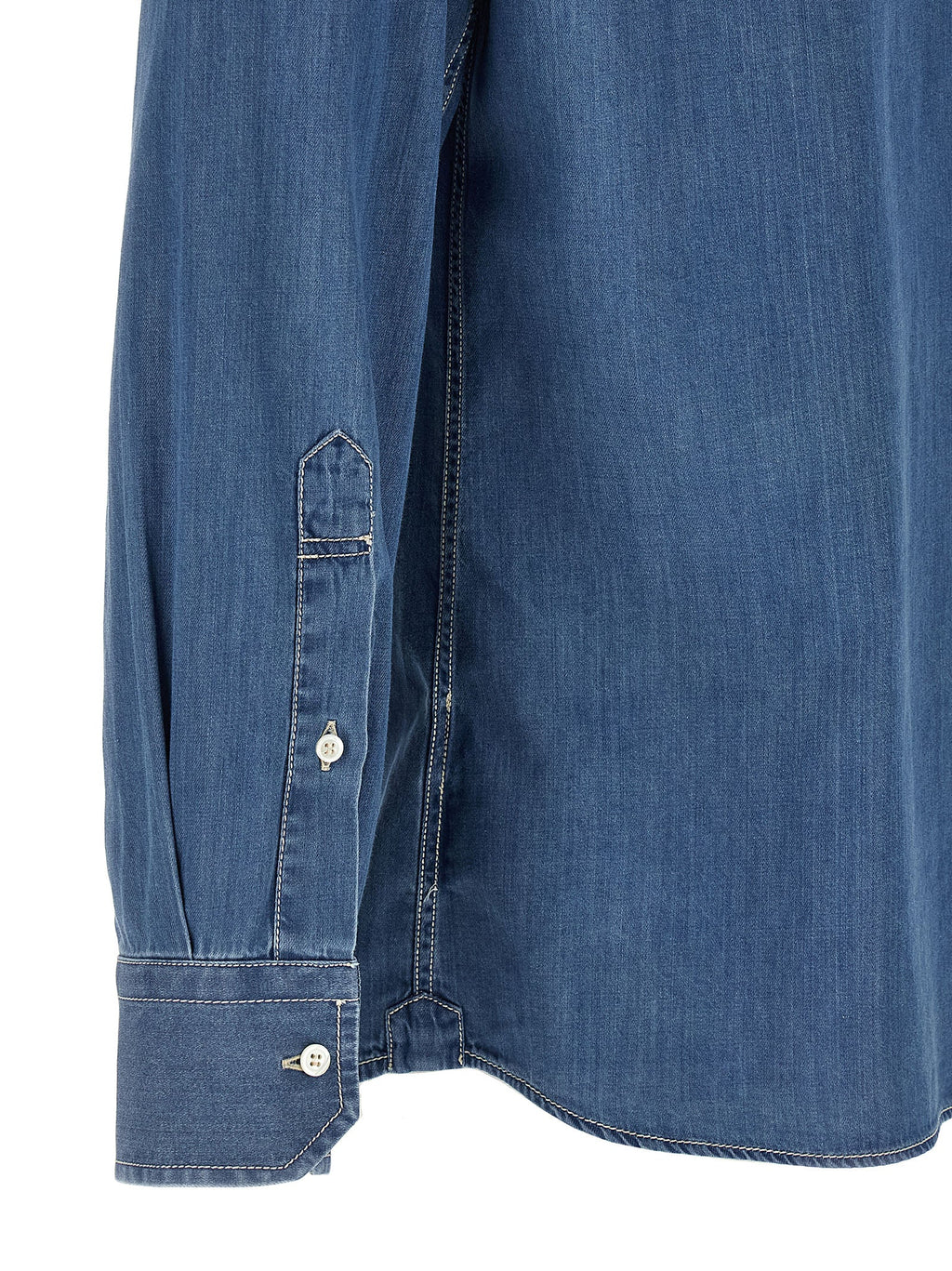 Brunello Cucinelli Blue Cotton Blouse
