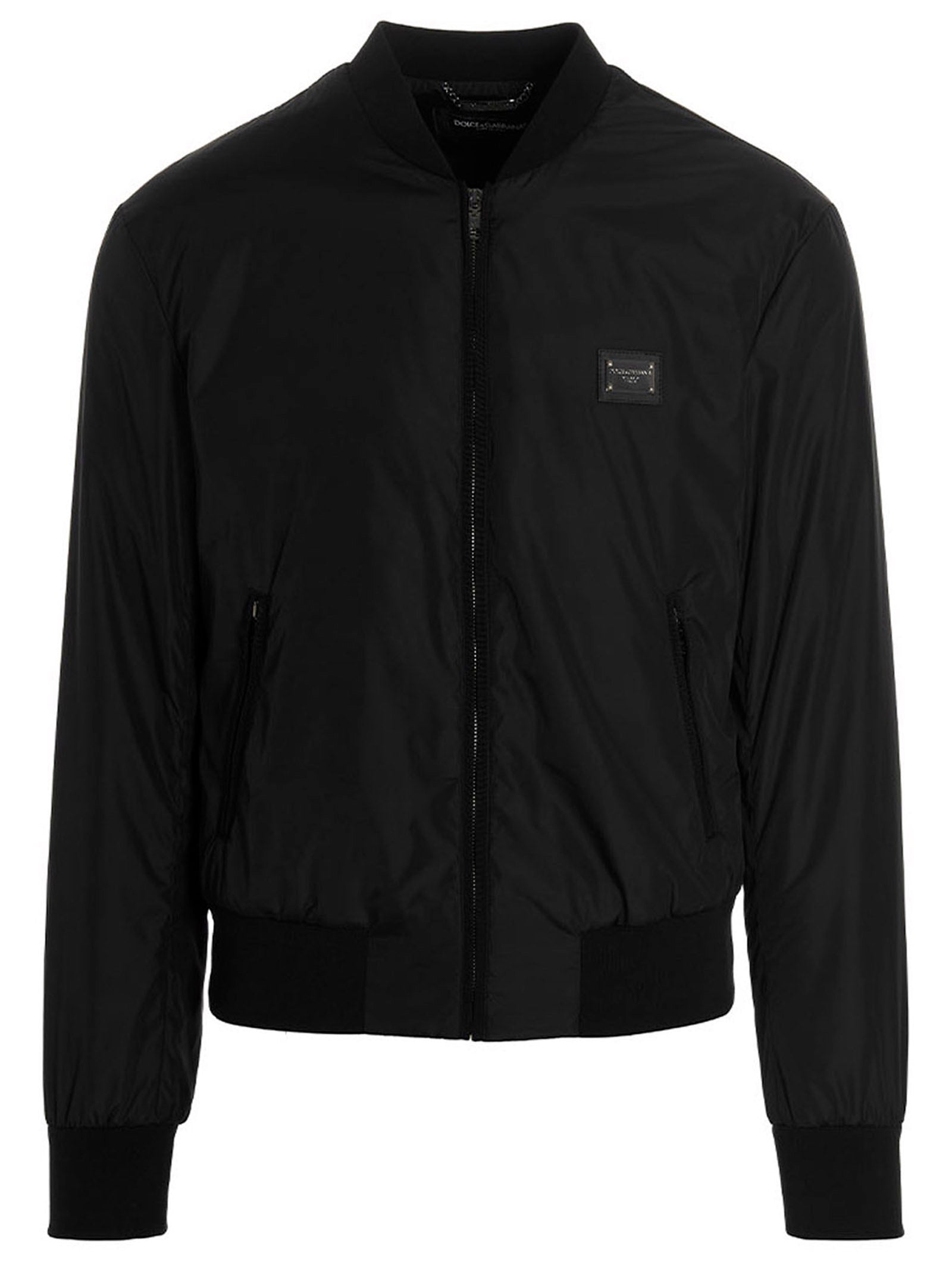 Dolce & Gabbana Black Polyamide Bomber