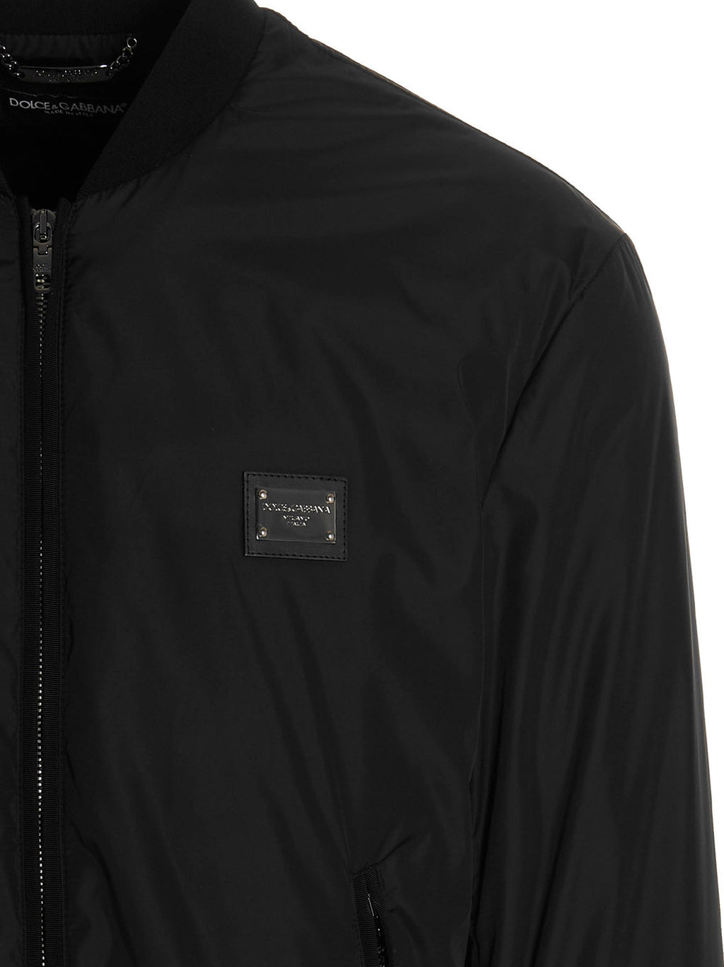Dolce & Gabbana Black Polyamide Bomber