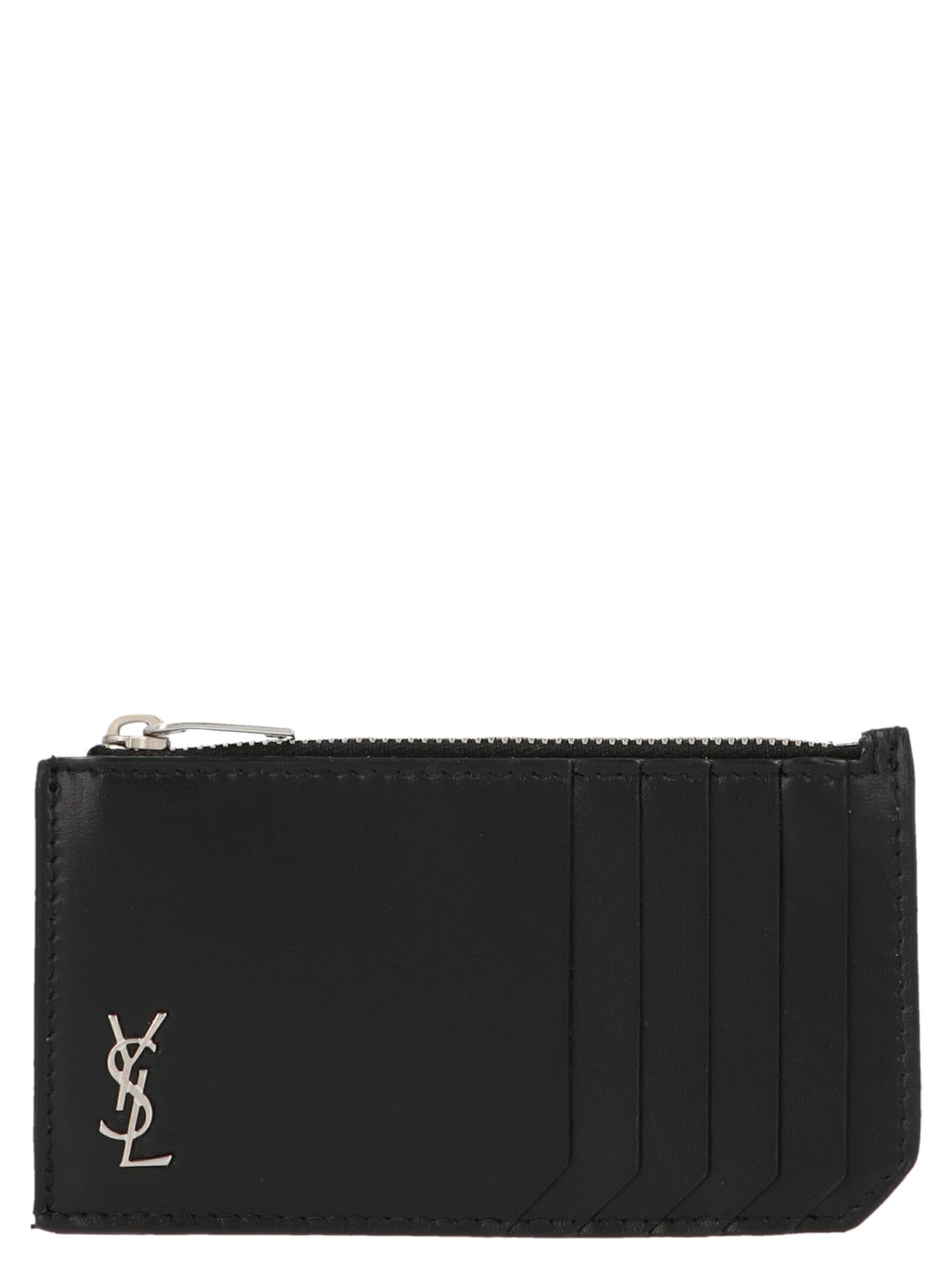 Saint Laurent Black Calfskin Cardholder