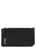 Saint Laurent Black Calfskin Cardholder