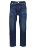 Department 5 Blue Cotton Straight-Leg Jeans