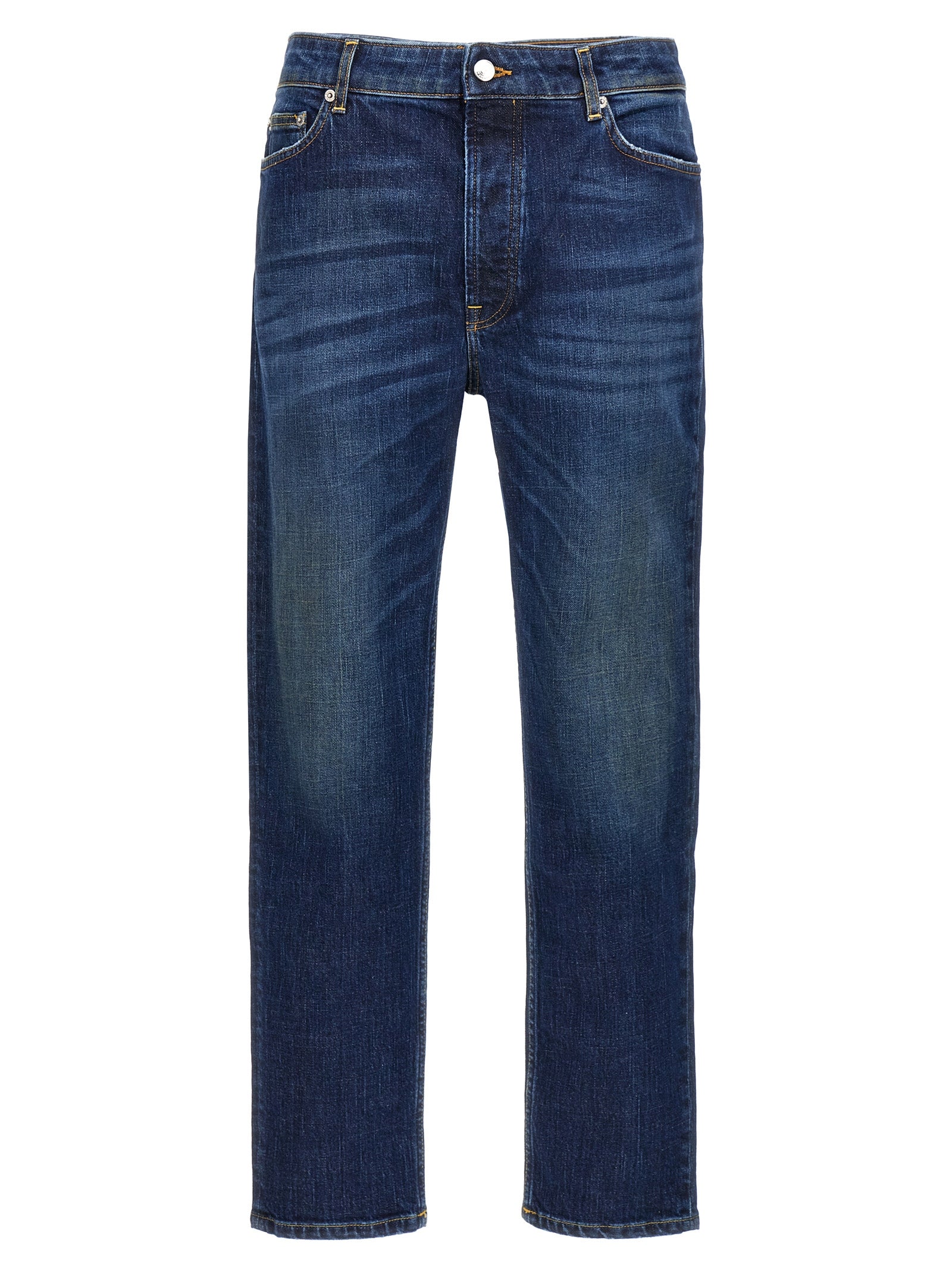 Department 5 Blue Cotton Straight-Leg Jeans
