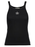 Fendi Black Cotton Sleeveles T-Shirt