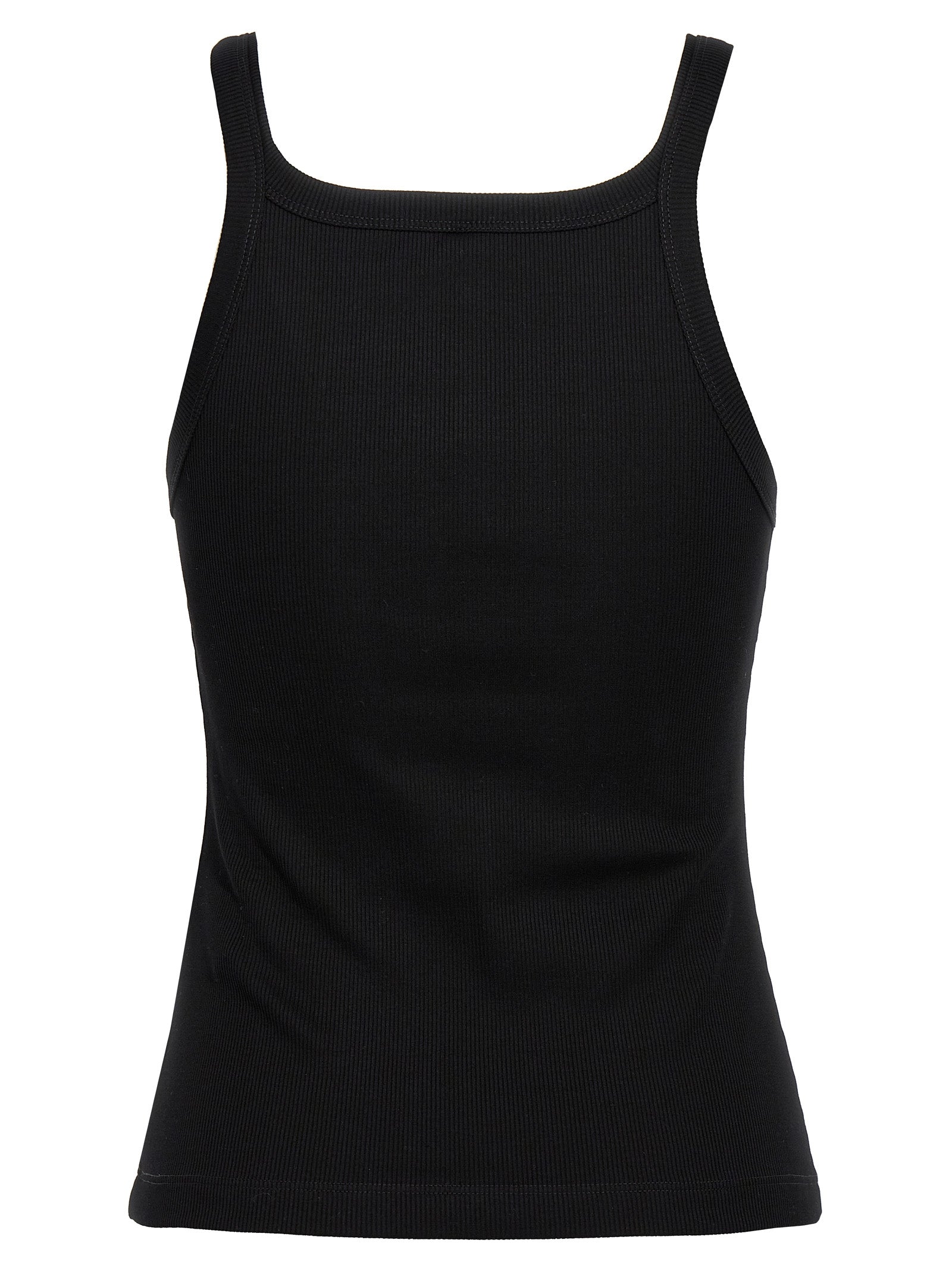 Fendi Black Cotton Sleeveles T-Shirt