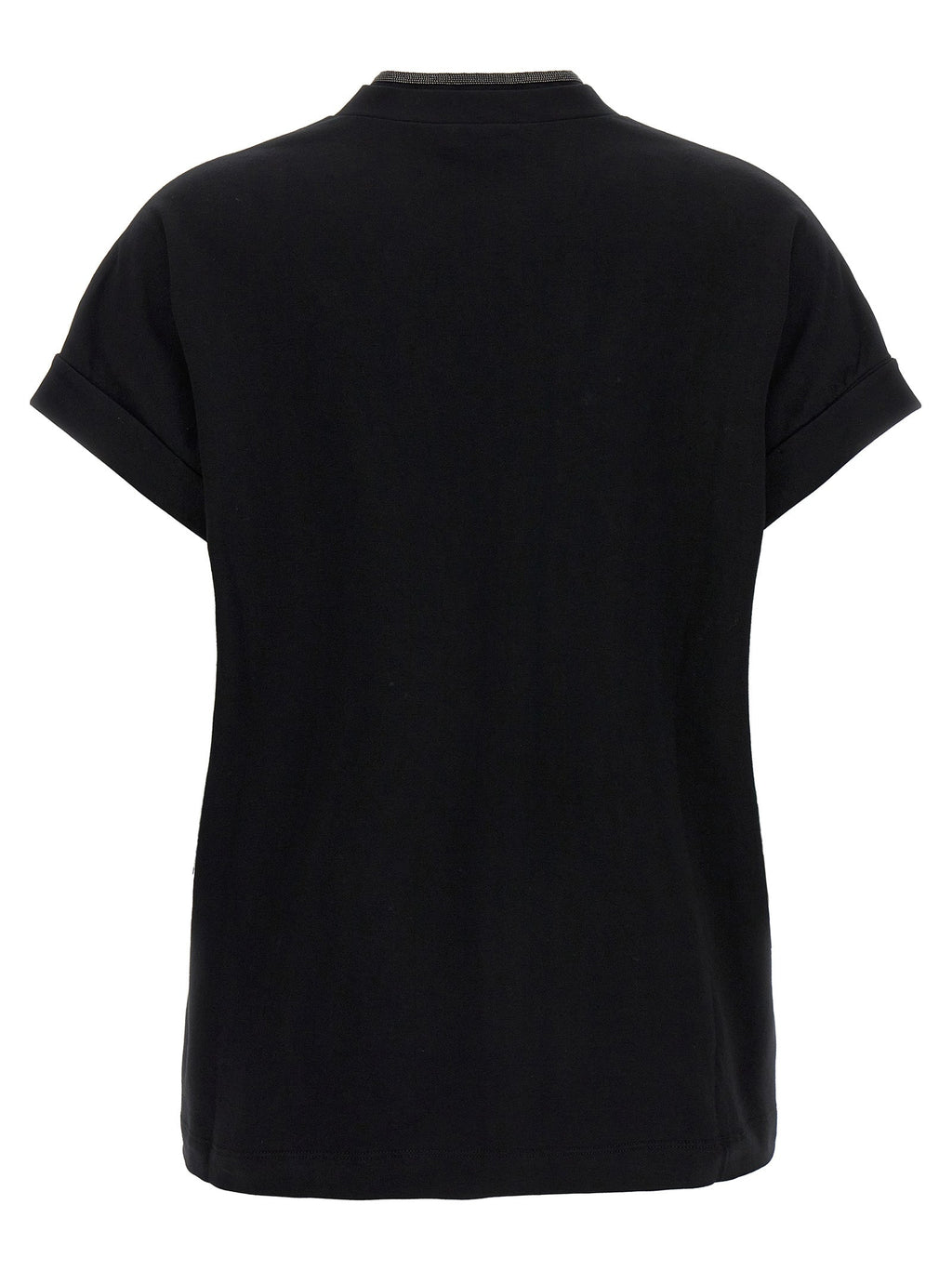 Brunello Cucinelli Black Cotton T-Shirt