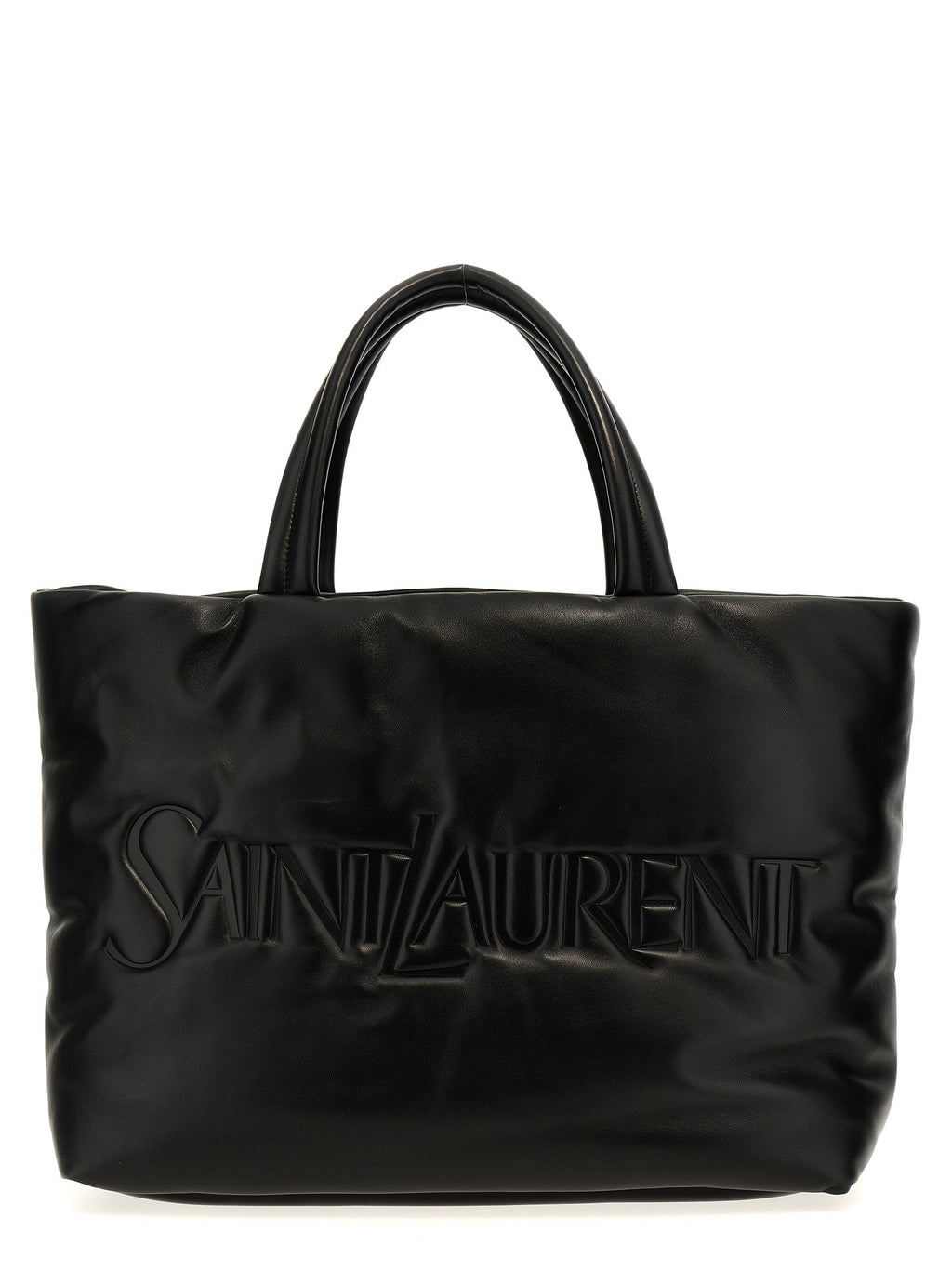 Saint Laurent Black Lamb Leather Tote Bag