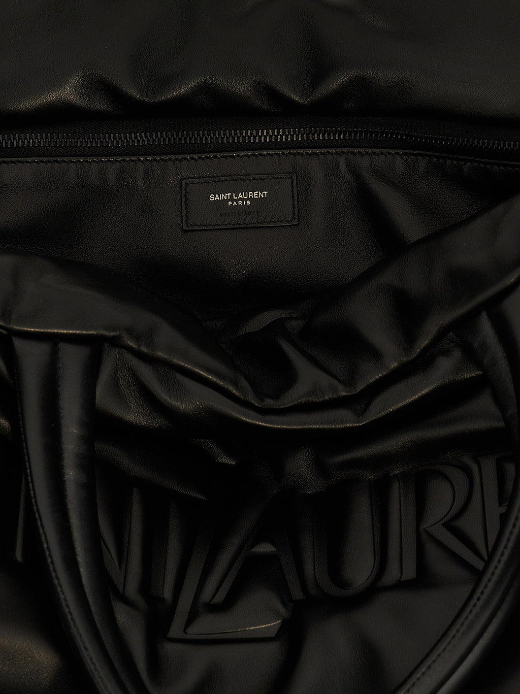 Saint Laurent Black Lamb Leather Tote Bag