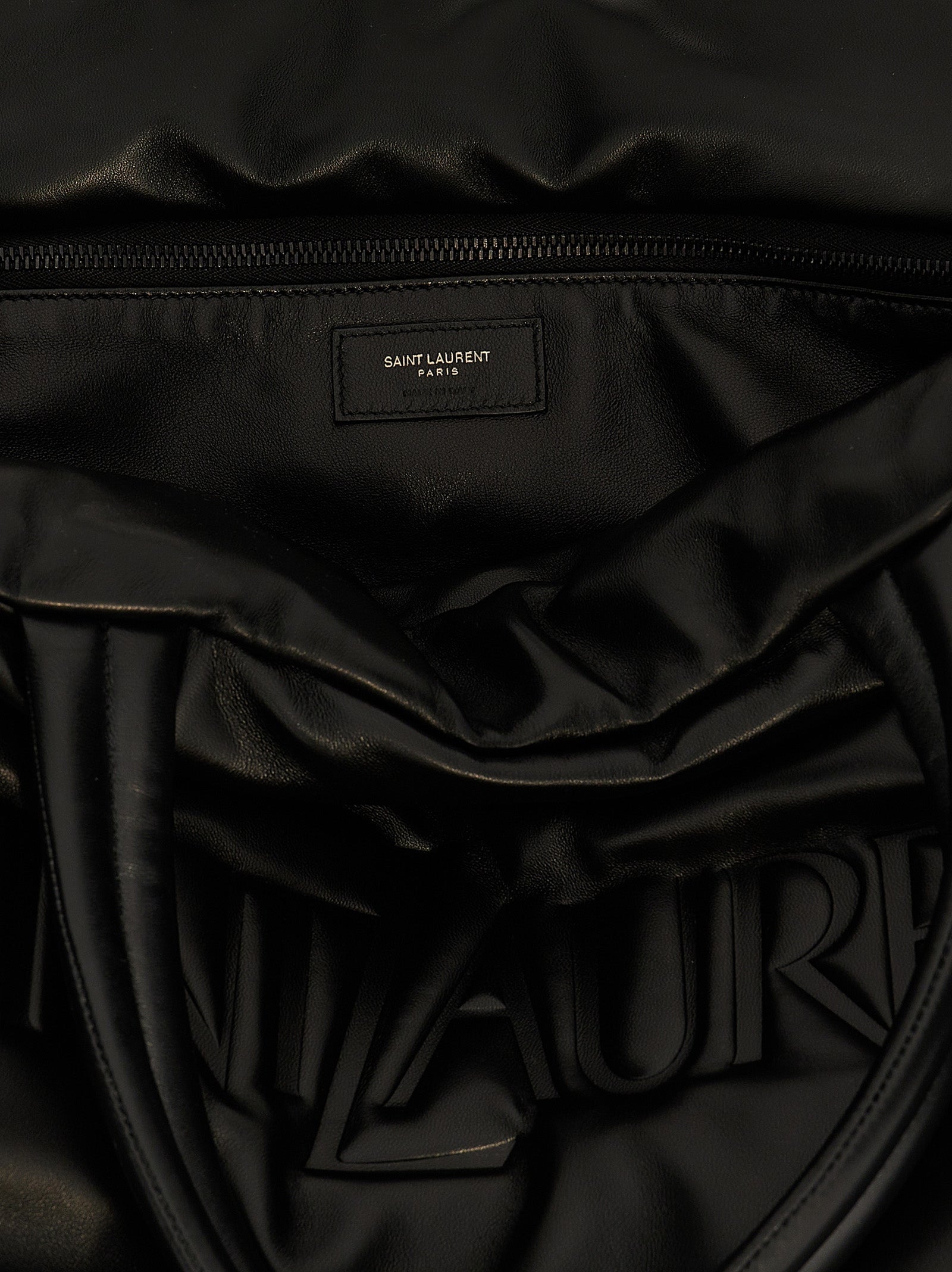 Saint Laurent Black Lamb Leather Tote Bag
