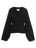 Khaite Black Cashmere Cardigan