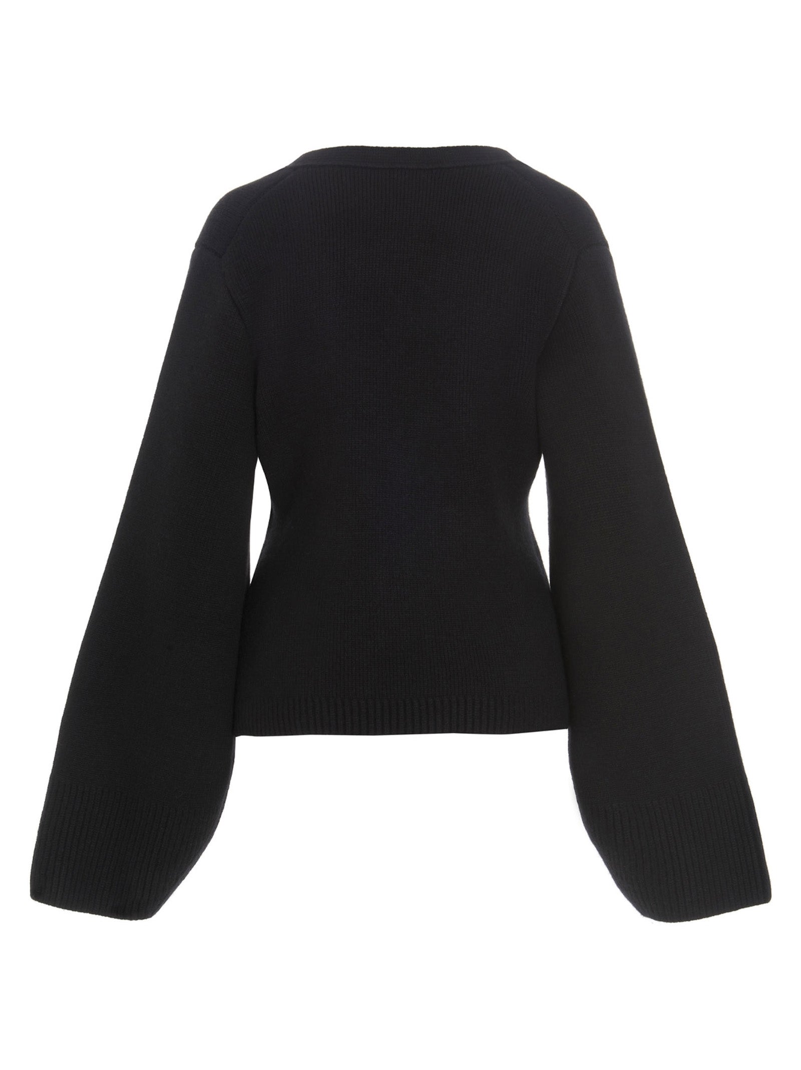 Khaite Black Cashmere Cardigan