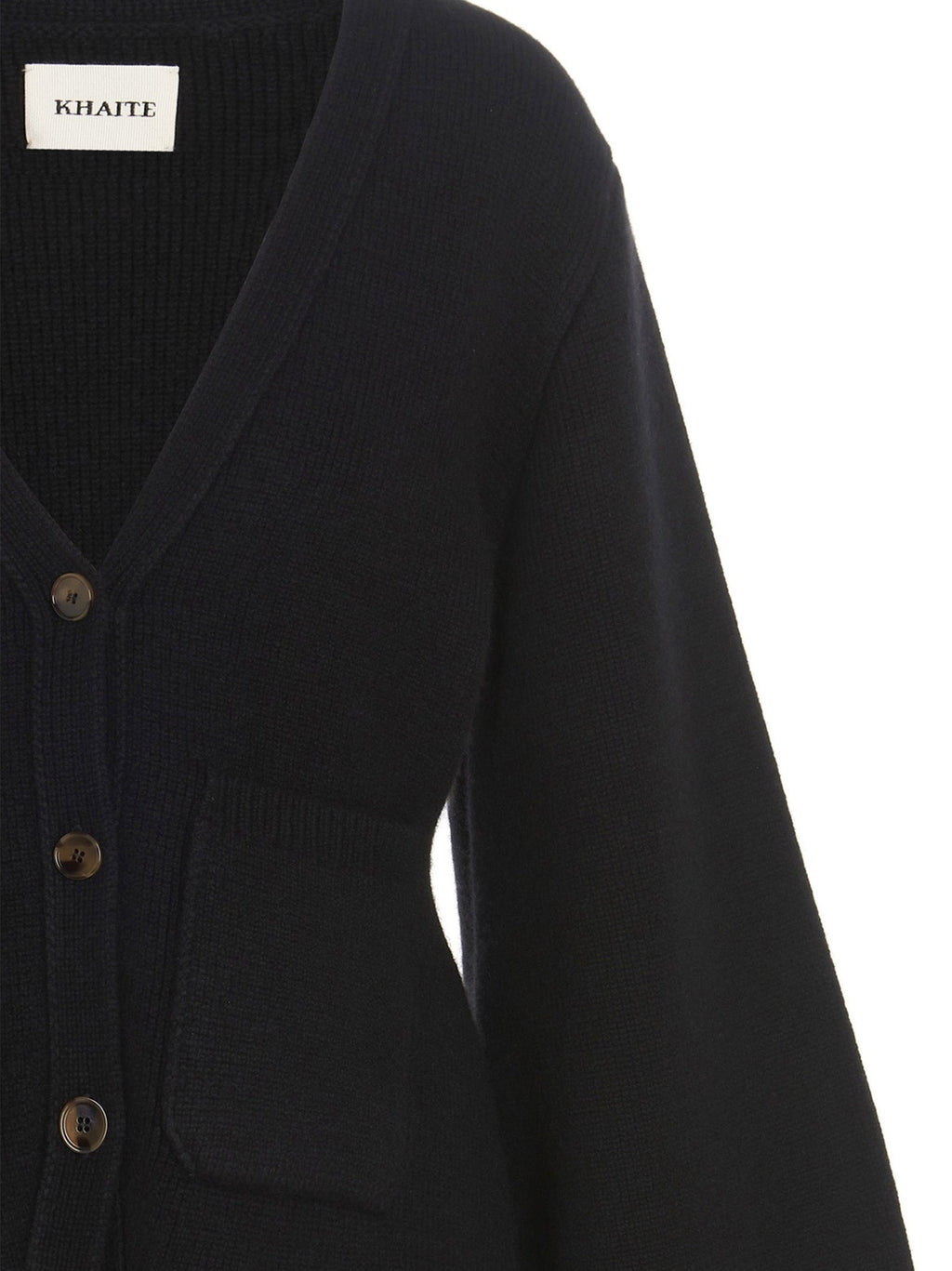 Khaite Black Cashmere Cardigan