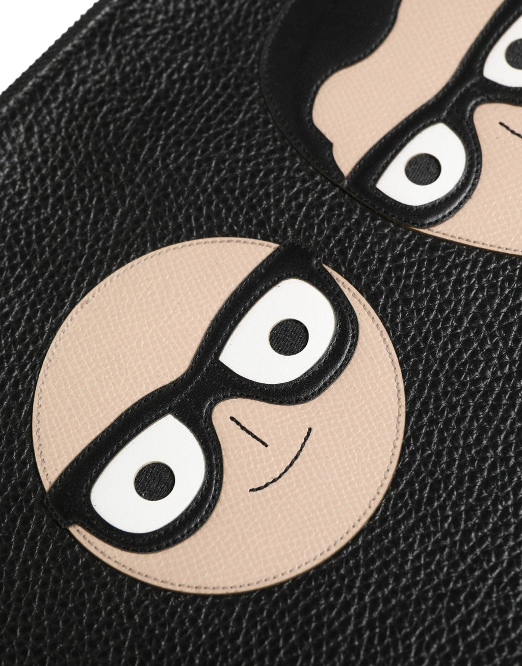 Dolce & Gabbana Black #DGFamily Embellished Leather Clutch Borse Bag