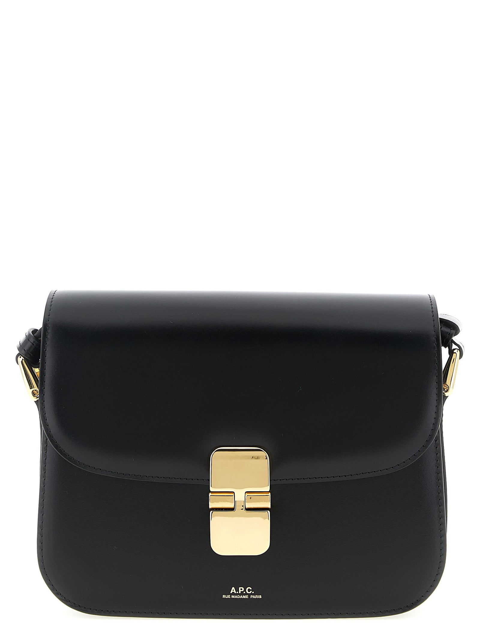 A.P.C. Black Cowhide Crossbody Bag