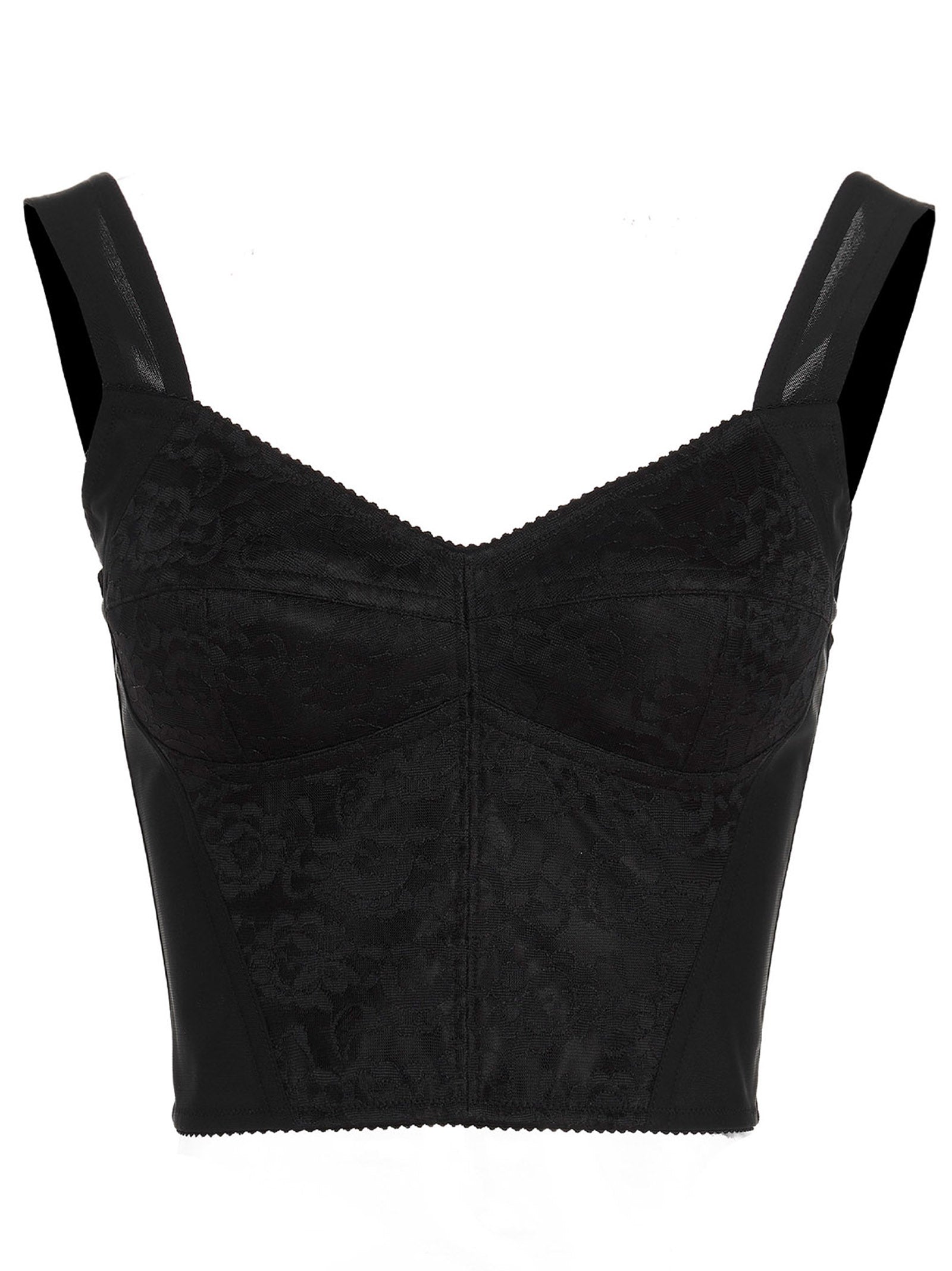 Dolce & Gabbana Black Polyamide Tank Tops