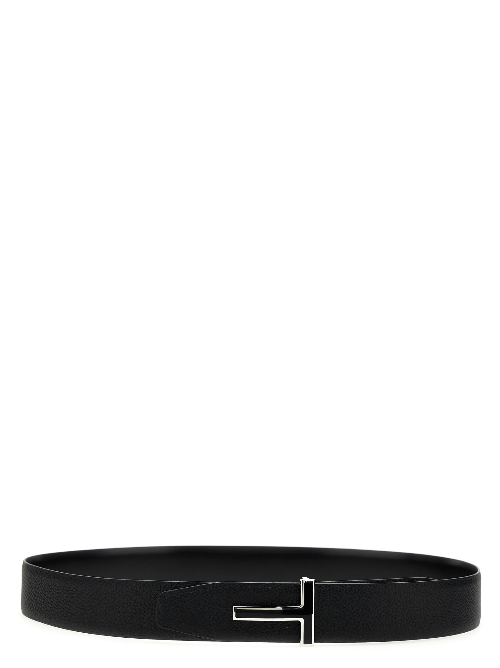 Tom Ford Black Calfskin Regular Belt