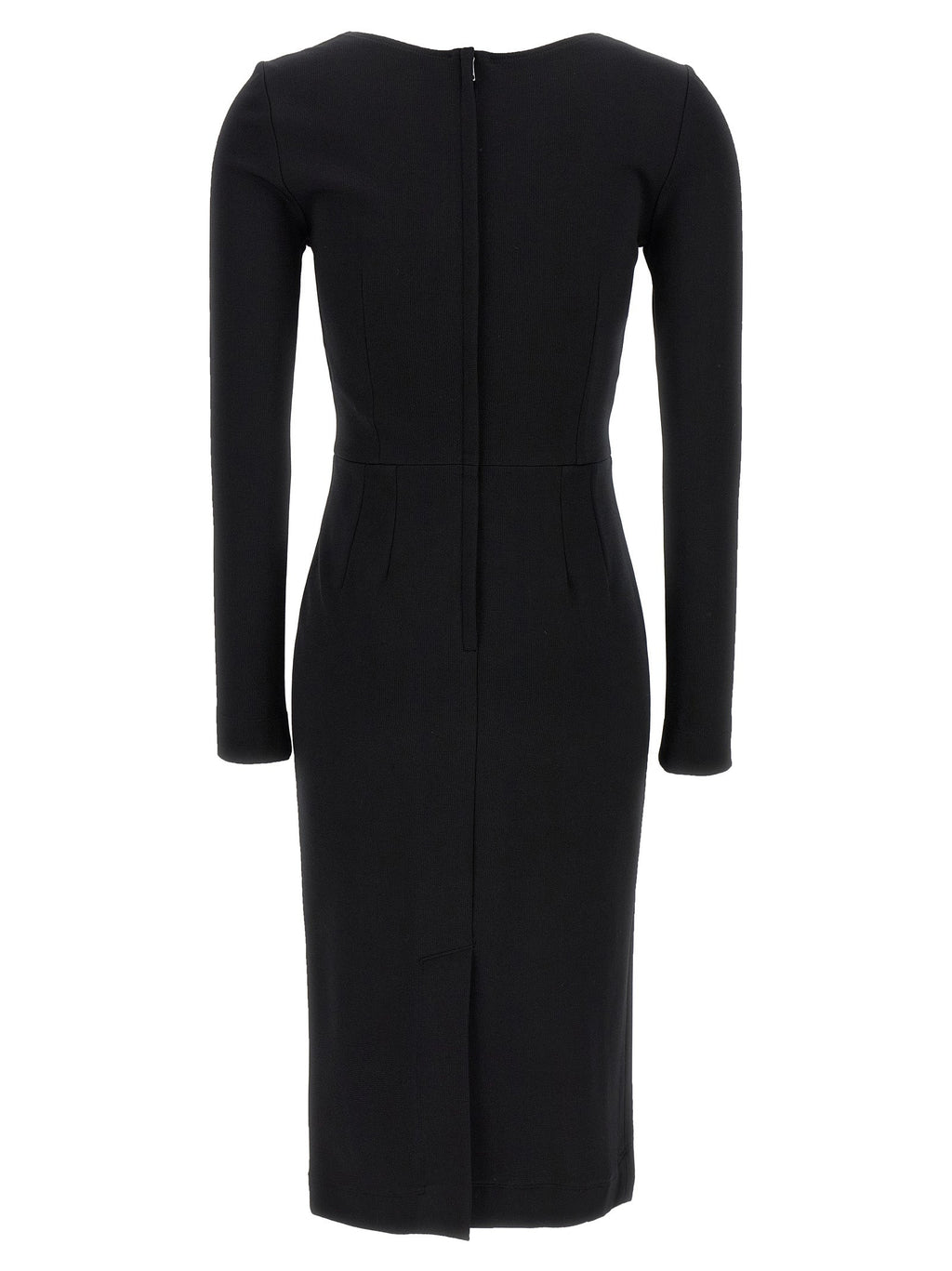 Dolce & Gabbana Black Viscose Midi Dress