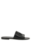 Dolce & Gabbana Black Leather Slides