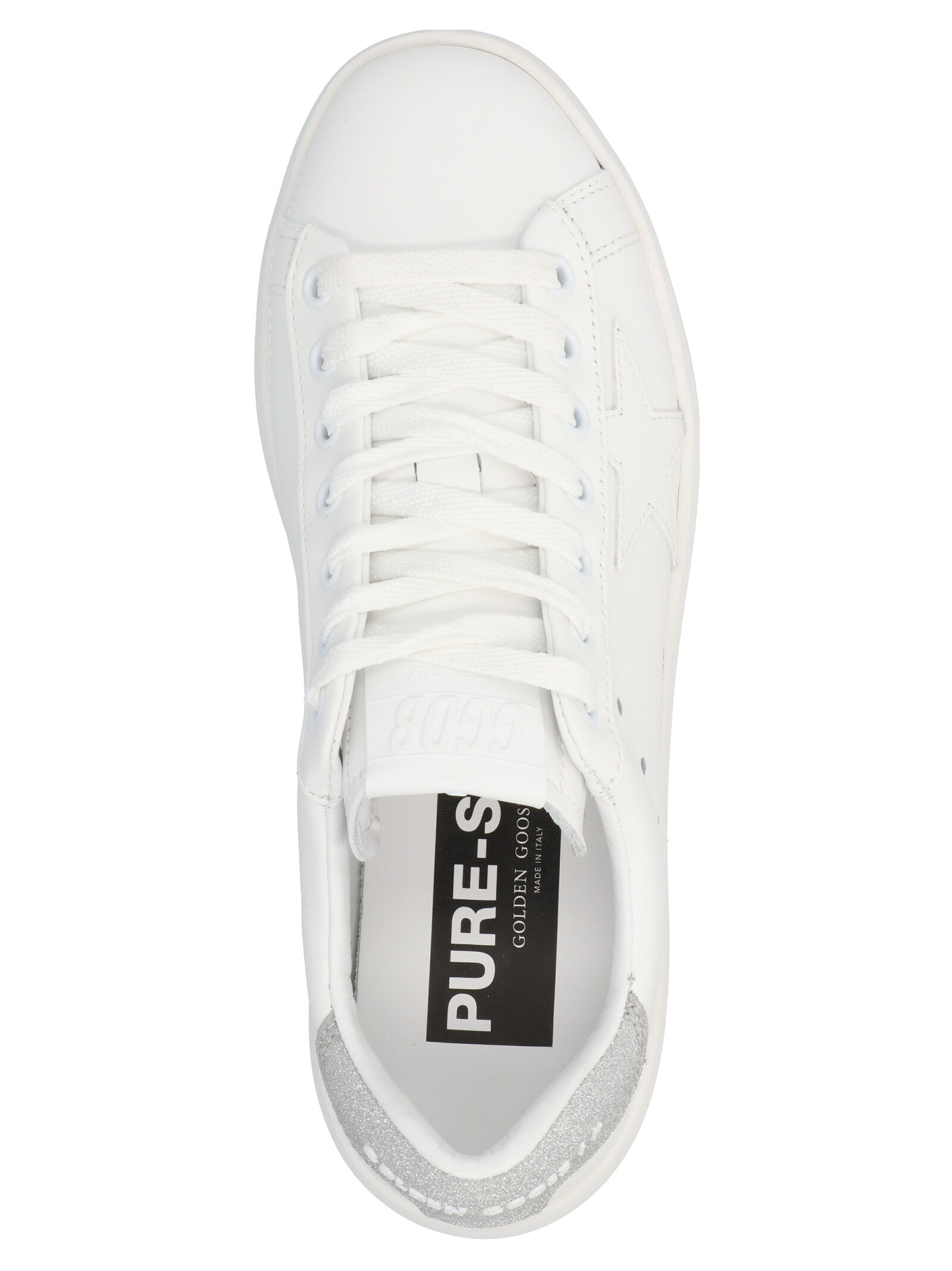 Golden Goose Silver Leather Low Top Sneakers