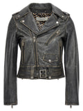 Golden Goose Black Cowhide Leather Jacket