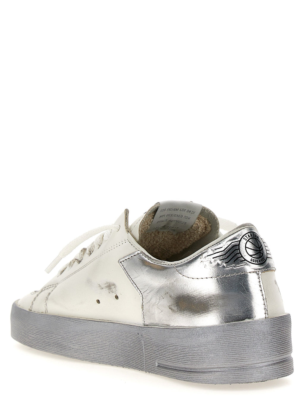 Golden Goose Silver Cowhide Athletic Sneakers