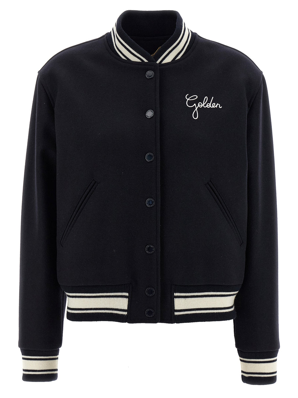 Golden Goose Blue Virgin Wool Bomber