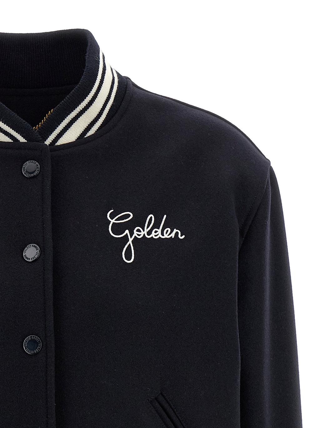 Golden Goose Blue Virgin Wool Bomber