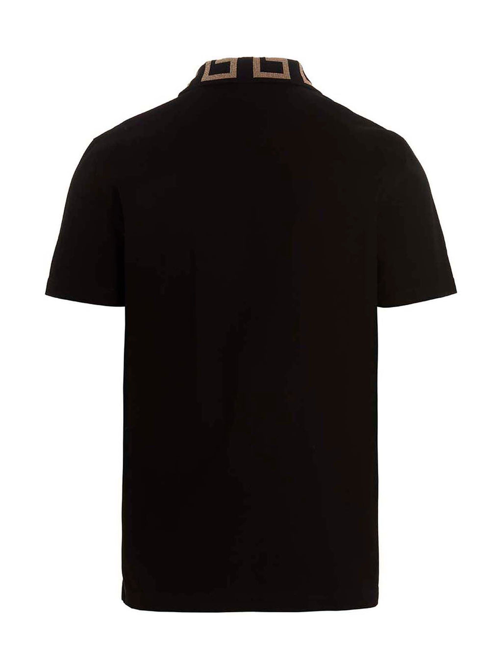 Versace Black Cotton Polo Shirt