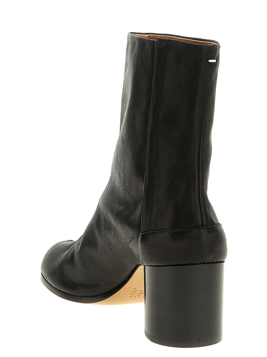 Maison Margiela Black Napa Leather / Calf Bos Taurus Ankle Boots