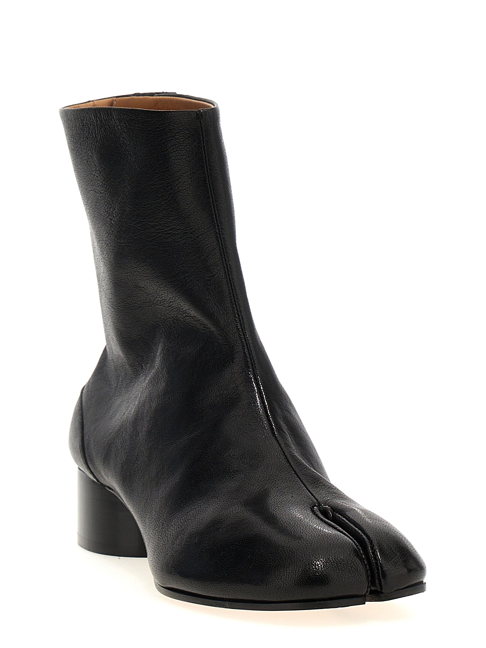 Maison Margiela Black Lamb Leather Ankle Boots