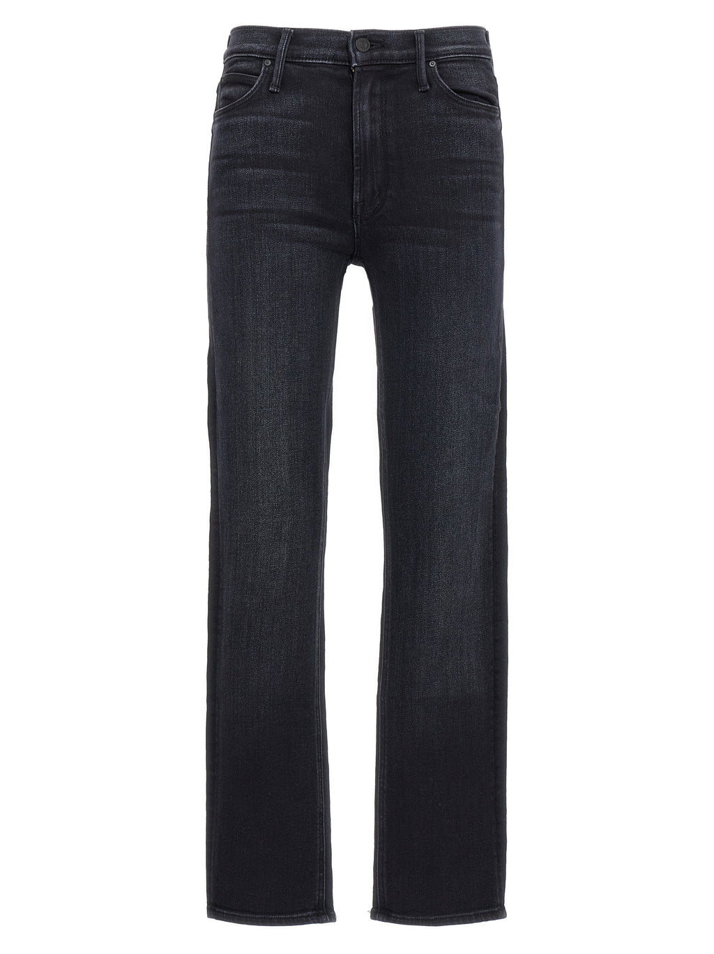 Mother Denim Black Cotton Slim Fit Jeans