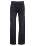 Mother Denim Black Cotton Slim Fit Jeans