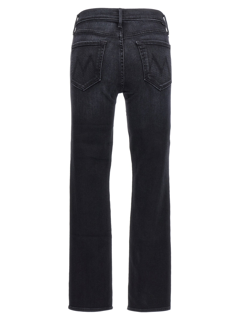 Mother Denim Black Cotton Slim Fit Jeans