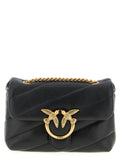 PINKO Black Lamb Leather Crossbody Bag