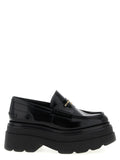 Alexander Wang Black Cowhide Platform Loafers
