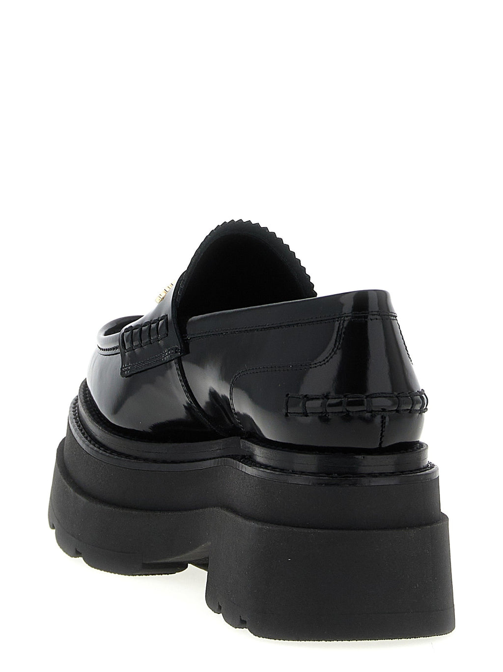 Alexander Wang Black Cowhide Platform Loafers