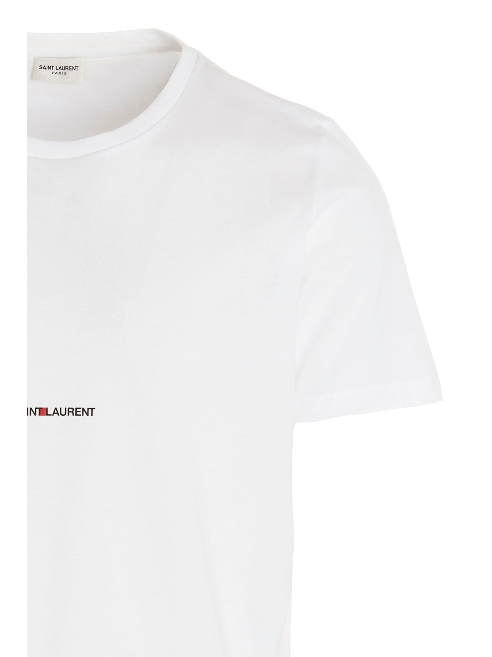 Saint Laurent White Cotton T-Shirt